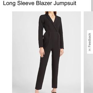 Long sleeve blazer jumpsuit
